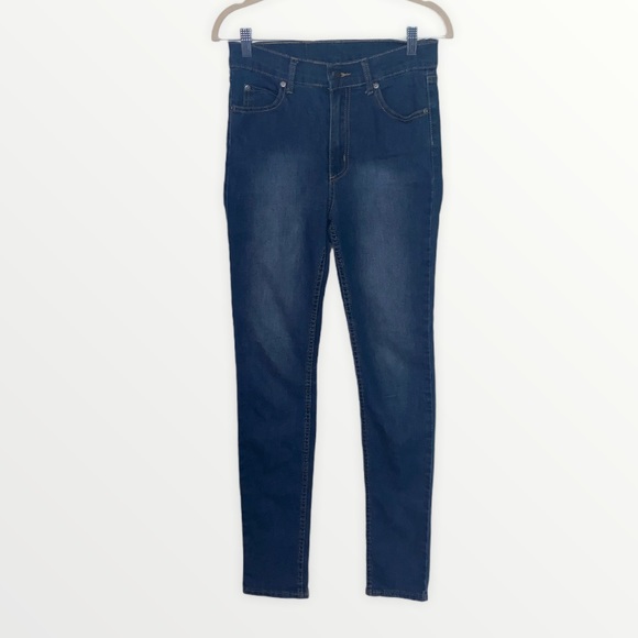 Cheap Monday Dark Medium Wash High Rise Jeans Sz 8 - Picture 1 of 9